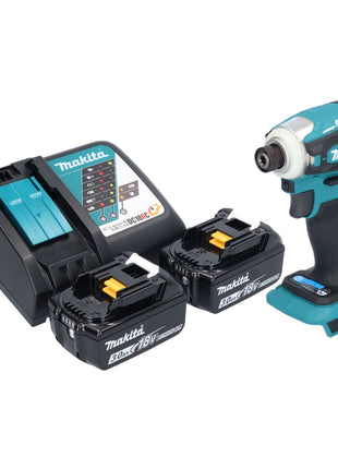 Avvitatore a impulsi a batteria Makita DTD 172 RF 18 V 180 Nm 1/4" brushless + 2x batteria ricaricabile 3,0 Ah + caricabatterie