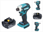 Makita DTD 172 M1 Clé à choc sans fil 18 V 180 Nm 1/4'' Brushless + 1x batterie 4,0 Ah - sans chargeur