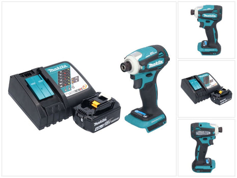 Makita DTD 172 RM1 cordless impact wrench 18 V 180 Nm 1/4" brushless + 1x rechargeable battery 4.0 Ah + charger