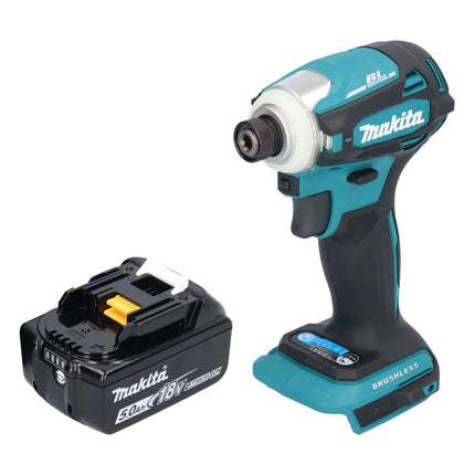 Makita DTD 172 T1 Akku Schlagschrauber 18 V 180 Nm 1/4" Brushless + 1x Akku 5,0 Ah - ohne Ladegerät