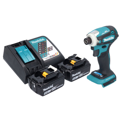 Makita DTD 172 RT Akku Schlagschrauber 18 V 180 Nm 1/4" Brushless + 2x Akku 5,0 Ah + Ladegerät