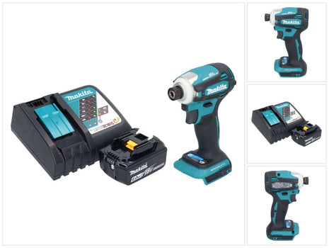 Makita DTD 172 RG1 akumulatorowy klucz udarowy 18 V 180 Nm 1/4" bezszczotkowy + 1x akumulator 6,0 Ah + ładowarka