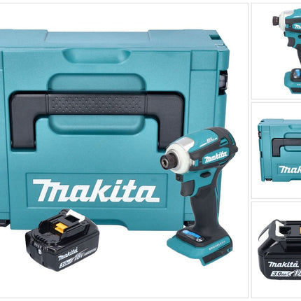 Makita DTD 172 F1J cordless impact wrench 18 V 180 Nm 1/4" brushless + 1x rechargeable battery 3.0 Ah + Makpac - without charger