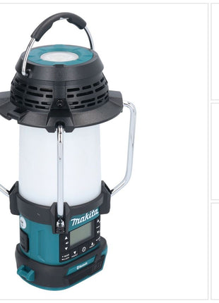 Makita DMR 057 Battery radio 18 V FM with lantern 360° torch solo - without battery, without charger