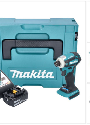 Makita DTD 172 RF1J cordless impact wrench 18 V 180 Nm 1/4" brushless + 1x rechargeable battery 3.0 Ah + charger + Makpac