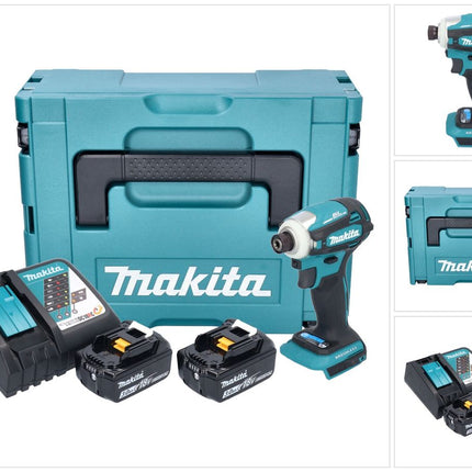 Makita DTD 172 RFJ akumulatorowy klucz udarowy 18 V 180 Nm 1/4" bezszczotkowy + 2x akumulator 3,0 Ah + ładowarka + Makpac