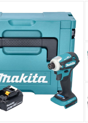 Makita DTD 172 M1J cordless impact wrench 18 V 180 Nm 1/4" brushless + 1x rechargeable battery 4.0 Ah + Makpac - without charger