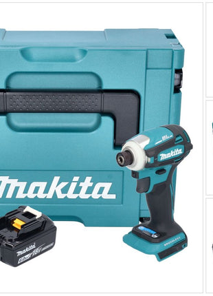 Avvitatore a impulsi a batteria Makita DTD 172 G1J 18 V 180 Nm 1/4" brushless + 1x batteria ricaricabile 6,0 Ah + Makpac - senza caricabatterie