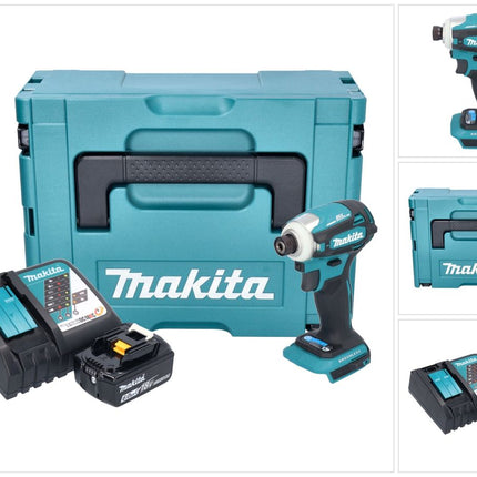 Makita DTD 172 RG1J Akku Schlagschrauber 18 V 180 Nm 1/4" Brushless + 1x Akku 6,0 Ah + Ladegerät + Makpac