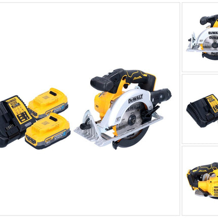 DeWalt DCS 565 E2 Akku Handkreissäge 18 V 165 mm Brushless + 2x Powerstack  Akku 1,7 Ah + Ladegerät