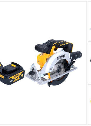 Sierra circular a batería DeWalt DCS 565 M1 18 V 165 mm sin escobillas + 1x batería 4,0 Ah + cargador