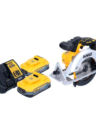 Akumulatorowa pilarka tarczowa DeWalt DCS 565 H2 18 V 165 mm bezszczotkowa + 2x akumulator Powerstack 5,0 Ah + ładowarka