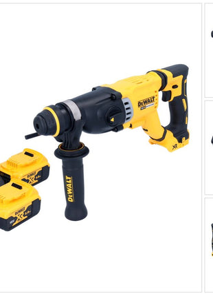 DeWalt DCH 263 P2 Marteau perforateur burineur sans fil 18 V 3 J SDS Plus Brushless + 2x Batterie 5,0 Ah + Ladegert