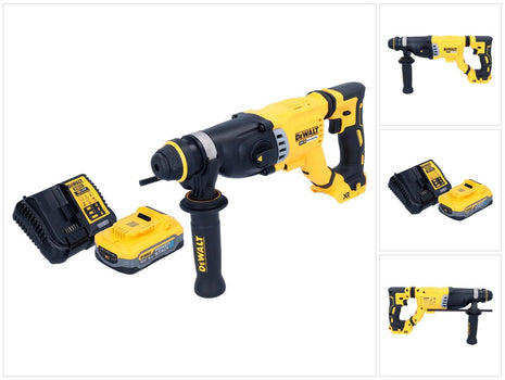 Martillo combinado a batería DeWalt DCH 263 H1 18 V 3 J SDS Plus Brushless + 1x batería Powerstack 5,0 Ah + cargador