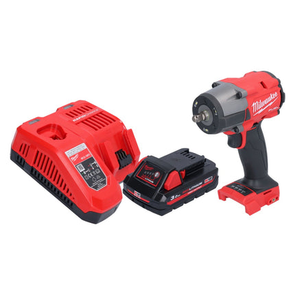 Milwaukee M18 FMTIW2F38-301 Akumulatorowy klucz udarowy 18 V 745 Nm 3/8" bezszczotkowy + 1x akumulator 3,0 Ah + ładowarka