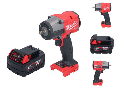 Milwaukee M18 FMTIW2F38-501 llave de impacto inalámbrica 18 V 745 Nm 3/8" sin escobillas + 1x batería 5,0 Ah - sin cargador