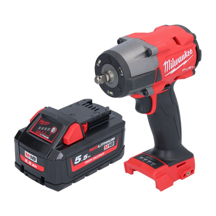 Milwaukee M18 FMTIW2F38-551 Clé à choc sans fil 18 V 745 Nm 3/8'' Brushless + 1x batterie 5,5 Ah - sans chargeur
