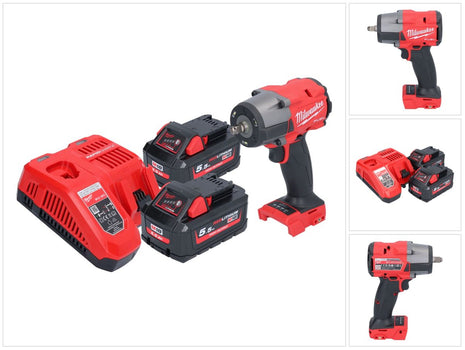 Milwaukee M18 FMTIW2F38-552 clé à chocs sans fil 18 V 745 Nm 3/8'' sans balais + 2x batterie 5,5 Ah + kit chargeur