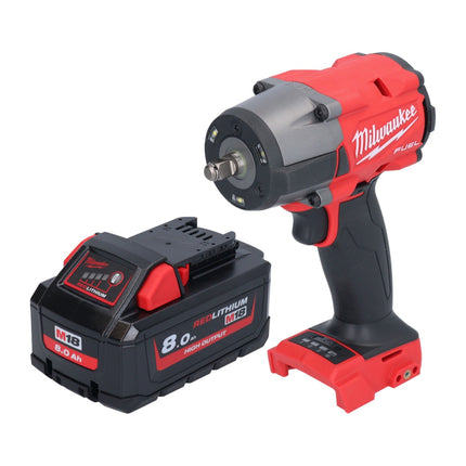 Milwaukee M18 FMTIW2F38-801 Avvitatore a impulsi a batteria 18 V 745 Nm 3/8" senza spazzole + 1x batteria ricaricabile 8,0 Ah - senza caricabatterie