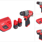 Milwaukee M12 FPD2-252 Akku Schlagbohrschrauber 12 V 45 Nm Brushless + 2x Akku 2,5 Ah + Ladegerät