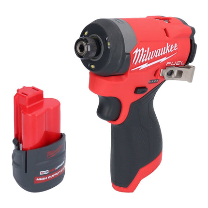 Llave de impacto sin cable Milwaukee M12 FID2-251 12 V 170 Nm 1/4" sin escobillas + 1x batería recargable 2,5 Ah - sin cargador