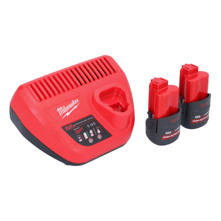 Milwaukee M12 FID2-252 akumulatorowy klucz udarowy 12 V 170 Nm 1/4" bezszczotkowy + 2x akumulator 2,5 Ah + ładowarka