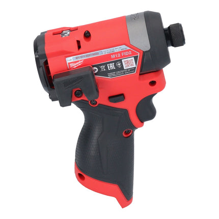 Milwaukee M12 FID2-252 akumulatorowy klucz udarowy 12 V 170 Nm 1/4" bezszczotkowy + 2x akumulator 2,5 Ah + ładowarka