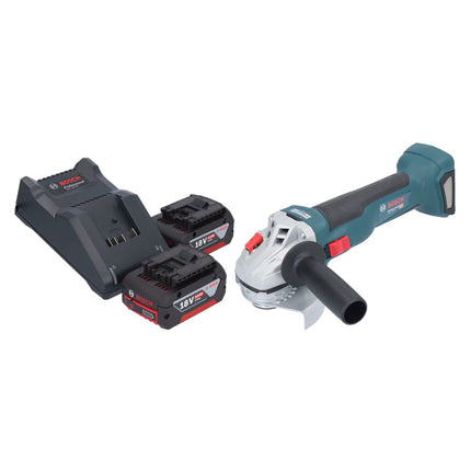 Bosch GWS 18V-10 Professional cordless angle grinder 18 V 115 mm brushless + 2x rechargeable battery 4.0 Ah + charger