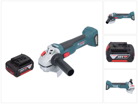 Bosch GWS 18V-10 Amoladora angular a batería profesional 18 V 115 mm sin escobillas + 1x batería 5,0 Ah - sin cargador