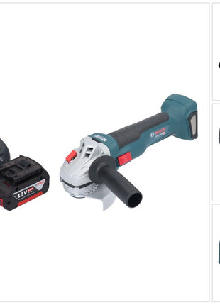 Bosch GWS 18V-10 Professional Akku Winkelschleifer 18 V 115 mm Brushless + 1x Akku 5,0 Ah + Ladegerät