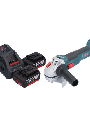 Meuleuse d'angle sans fil Bosch GWS 18V-10 Professional 18 V 115 mm sans balais + 2 batteries 5,0 Ah + chargeur