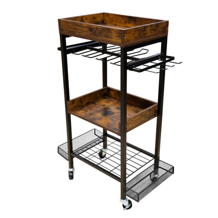 Wózek warsztatowy Toolbrothers na narzędzia elektryczne i ręczne wykonany z metalu 86 x 45 x 30 cm (dł. x szer. x gł.) Kółka transportowe z hamulcami