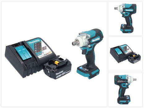 Makita DTW 301 RF1 Atornillador de impacto inalámbrico 18 V 330 Nm 1/2" sin escobillas + 1x batería 3,0 Ah + cargador