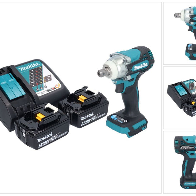 Avvitatore a impulsi a batteria Makita DTW 301 RT 18 V 330 Nm 1/2" brushless + 2x batteria ricaricabile 5,0 Ah + caricabatterie