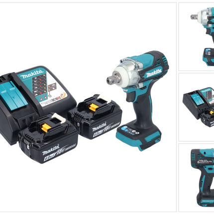 Avvitatore a impulsi a batteria Makita DTW 301 RG 18 V 330 Nm 1/2" brushless + 2x batteria ricaricabile 6,0 Ah + caricatore