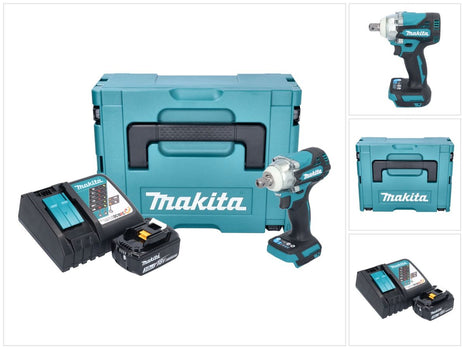 Makita DTW 301 RF1J Akku Schlagschrauber 18 V 330 Nm 1/2" Brushless + 1x Akku 3,0 Ah + Ladegerät + Makpac