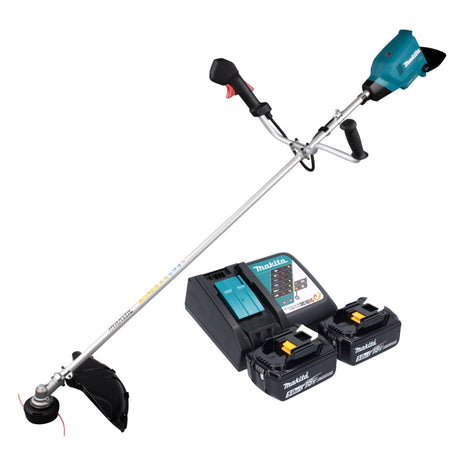 Makita DUR 369 ART2 débroussailleuse sans fil 36 V ( 2x 18 V ) 43 cm sans brosse + 2x batterie 5,0 Ah + chargeur + chargeur de batterie