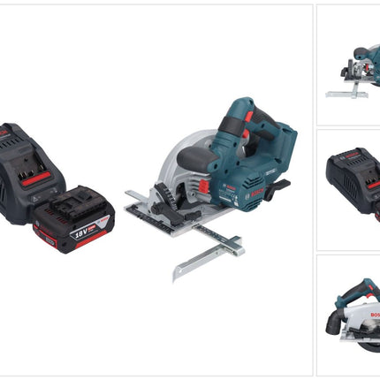 Bosch GKS 18V-57-2 Sierra circular profesional con acumulador 18 V 165 mm sin escobillas + 1x acumulador 5,0 Ah + cargador