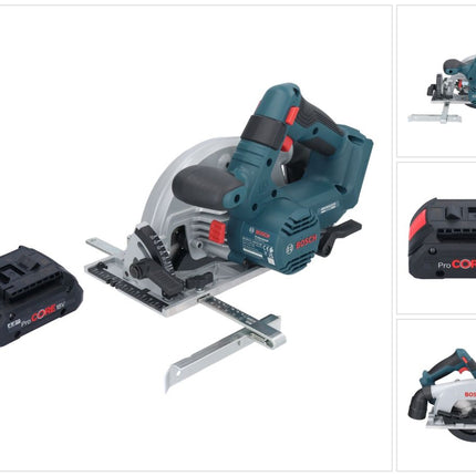Bosch GKS 18V-57-2 Sierra circular profesional con acumulador 18 V 165 mm sin escobillas + 1x acumulador ProCORE 4,0 Ah - sin cargador