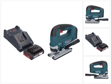 Bosch GST 18V-125 B Professional Scie sauteuse sans fil 18 V 125 mm Brushless + 1x batterie 2,0 Ah + chargeur