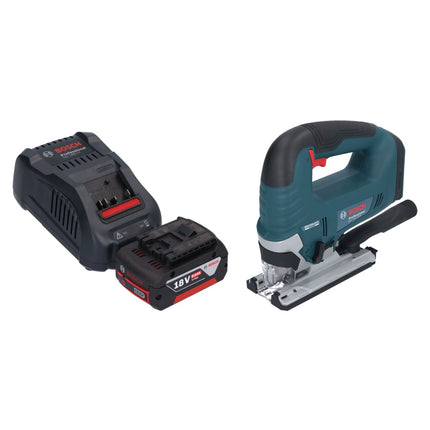 Sierra de calar a batería Bosch GST 18V-125 B Professional 18 V 125 mm sin escobillas + 1 batería de 5,0 Ah + cargador