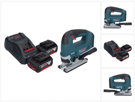 Bosch GST 18V-125 B Professional Akku Stichsäge 18 V 125 mm Brushless + 2x Akku 5,0 Ah + Ladegerät