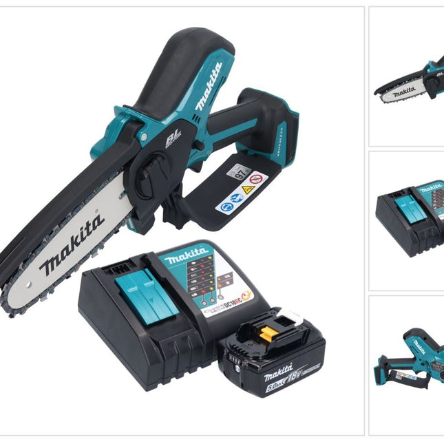 Makita DUC 150 RT motosierra sin cable 18 V 15 cm sin escobillas + 1x batería 5,0 Ah + cargador