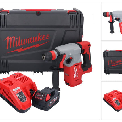 Milwaukee M18 BLHX-501X Marteau combiné sans fil 18 V 2,3 J Brushless + 1x batterie 5,0 Ah + chargeur + boîte HD