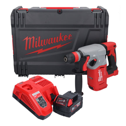 Milwaukee M18 BLHX-501X Marteau combiné sans fil 18 V 2,3 J Brushless + 1x batterie 5,0 Ah + chargeur + boîte HD