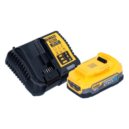 DeWalt DCW 682 E1T Fraiseuse à lamelles sans fil 18 V 102 x 20 mm sans balai + 1x batterie Powerstack 1,7 Ah + chargeur + TSTAK