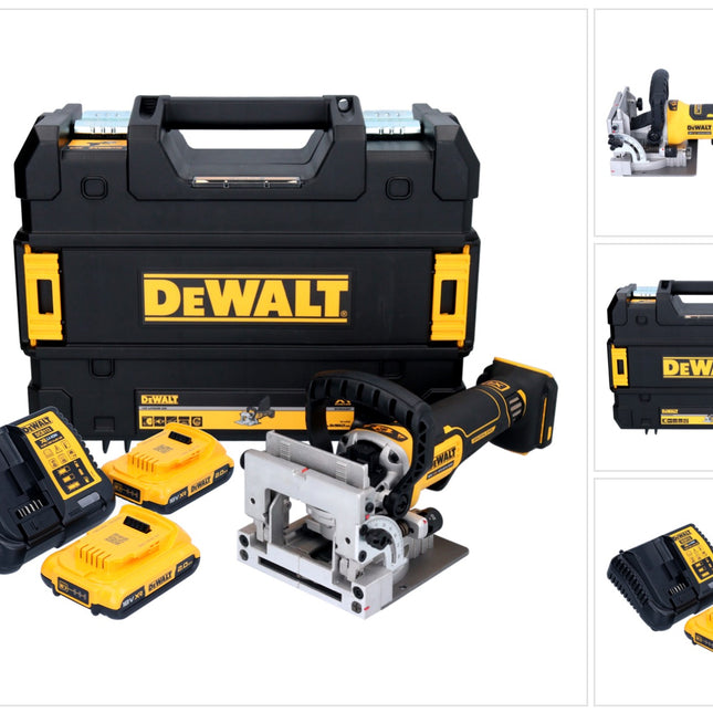 DeWalt DCW 682 D2T Fraiseuse sans fil pour chevilles plates 18 V 102 x 20 mm Brushless + 2x batterie 2,0 Ah + chargeur + TSTAK