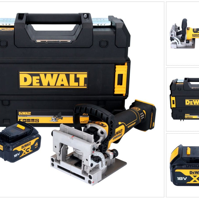 DeWalt DCW 682 NT Brosseuse à plat sans fil 18 V 102 x 20 mm Brushless + 1x batterie 4,0 Ah + TSTAK - sans chargeur