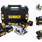 DeWalt DCW 682 M2T Akku Flachdübelfräse 18 V 102 x 20 mm Brushless + 2x Akku 4,0 Ah + Ladegerät + TSTAK