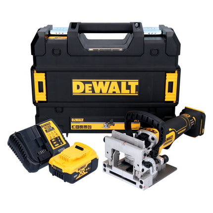 DeWalt DCW 682 P1T cordless flat dowel cutter 18 V 102 x 20 mm brushless + 1x rechargeable battery 5.0 Ah + charger + TSTAK